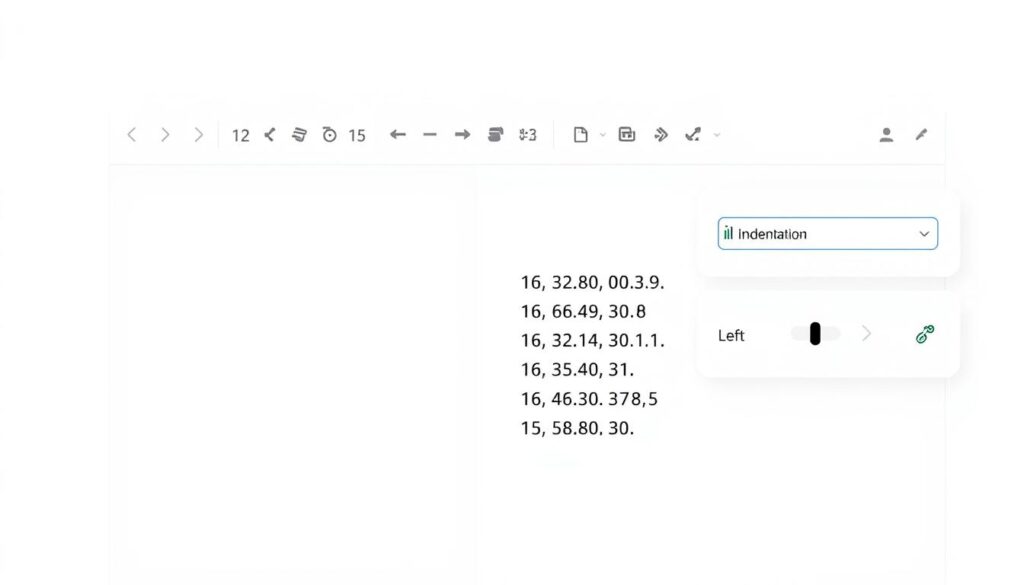 Adjusting indentation